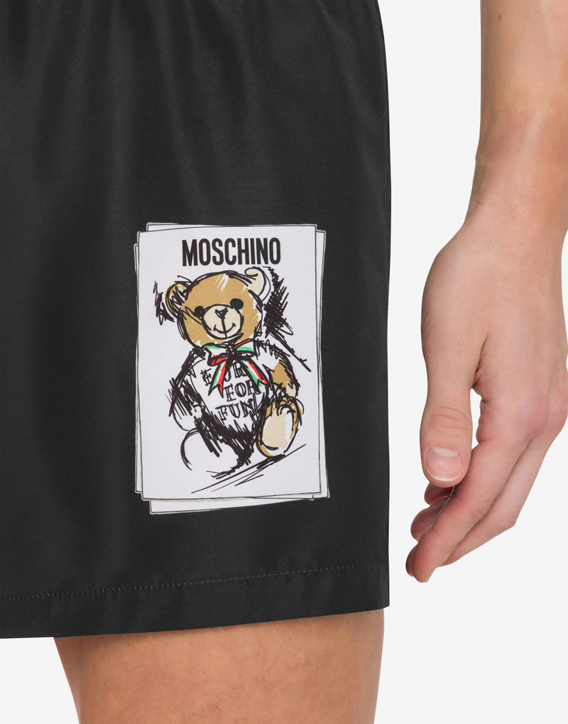 SWIM TRUNKS WITH TEDDY BEAR PATCH 4