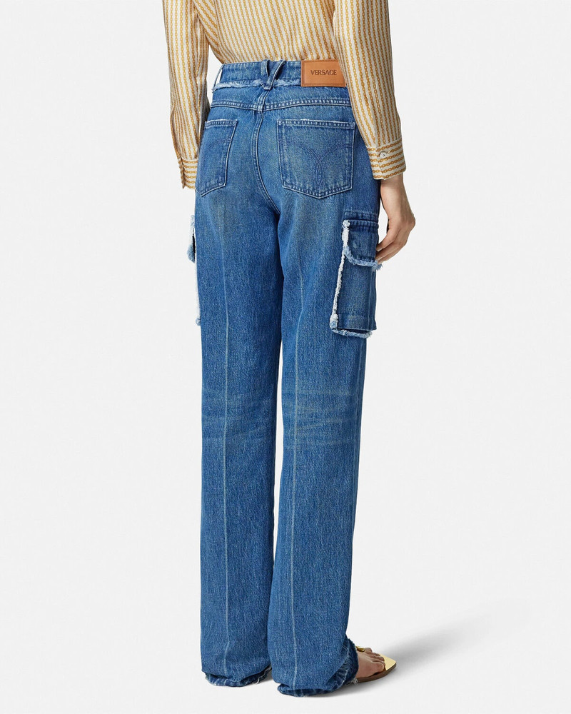 Frayed Cargo Jeans 5