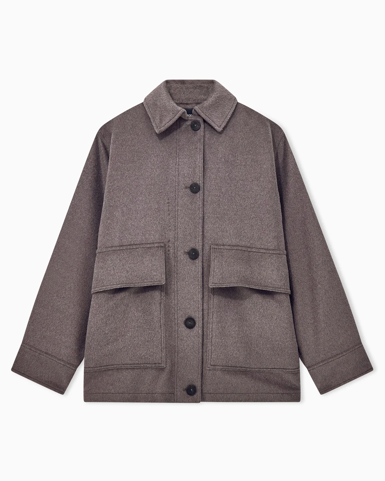CABAN COAT REGULAR FIT IN LLAMA WOOL WITH PATCH POCKETS - 1