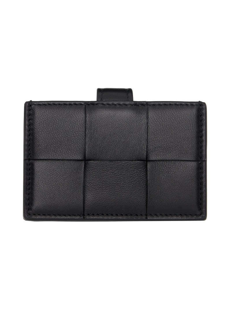 Bottega Veneta Black Accordion Card Holder outlook