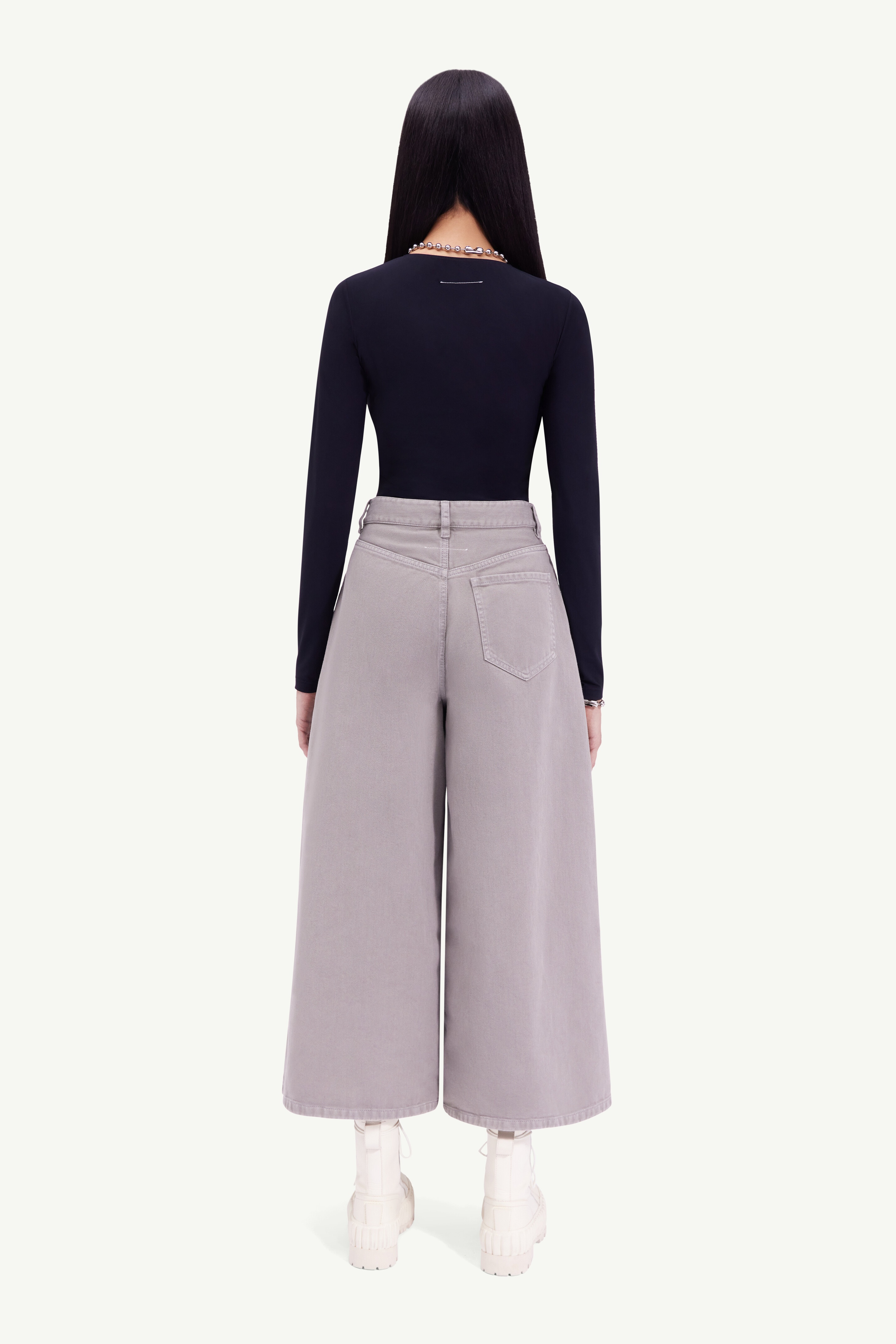 Oversized cropped jeans - 4