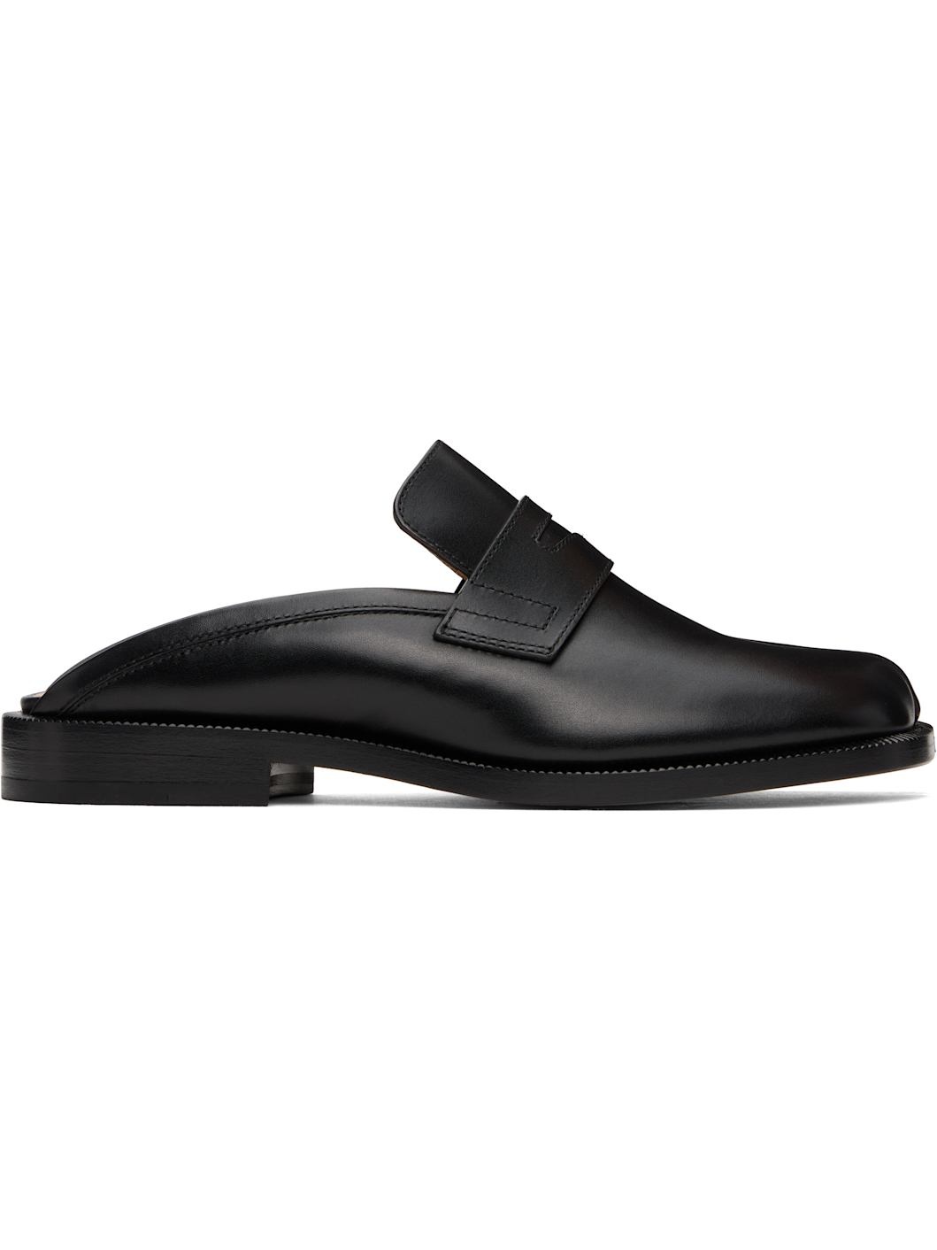 Black Tabi City Loafer Mules - 1