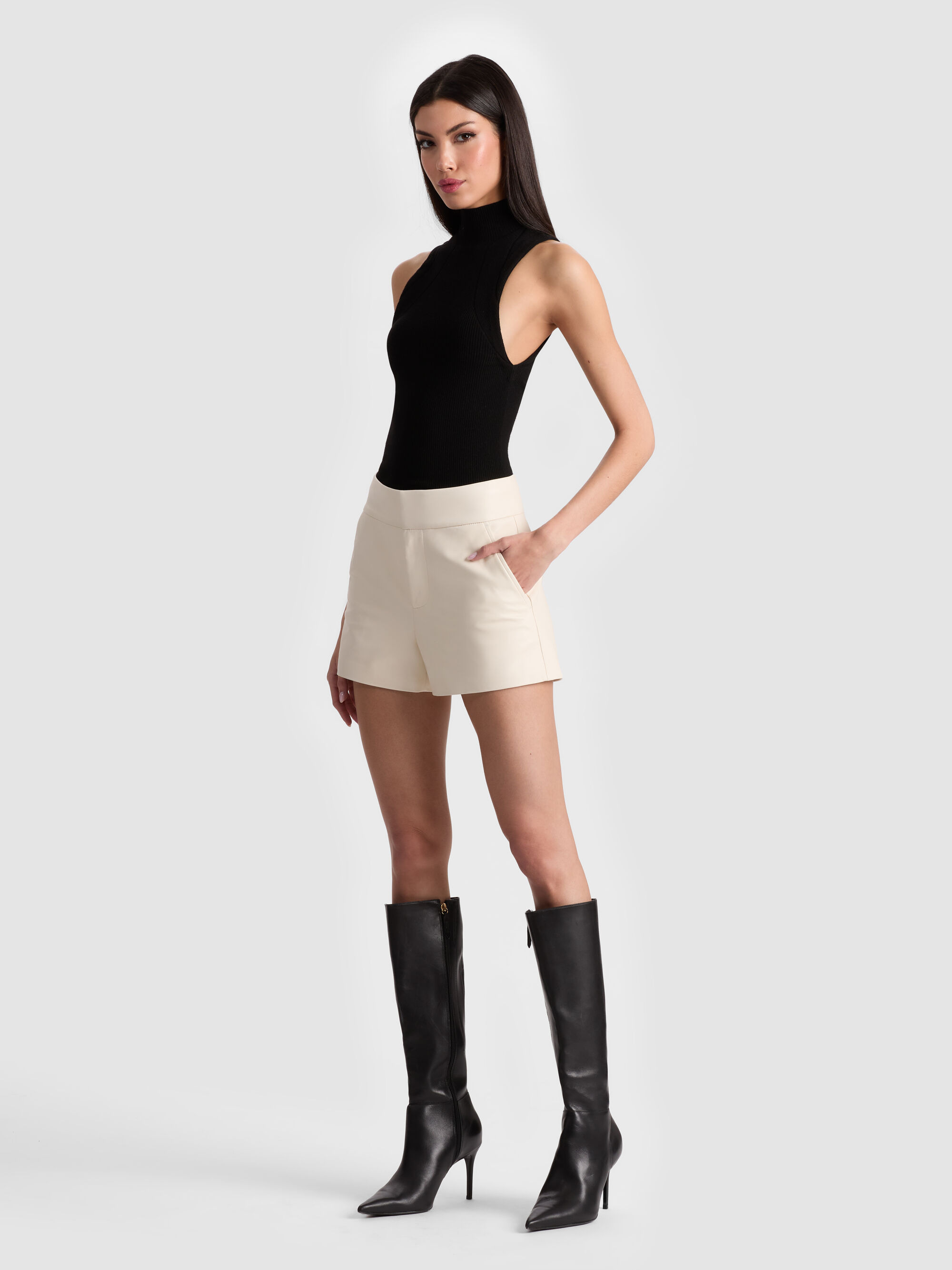 CADY LEATHER SHORT - 5