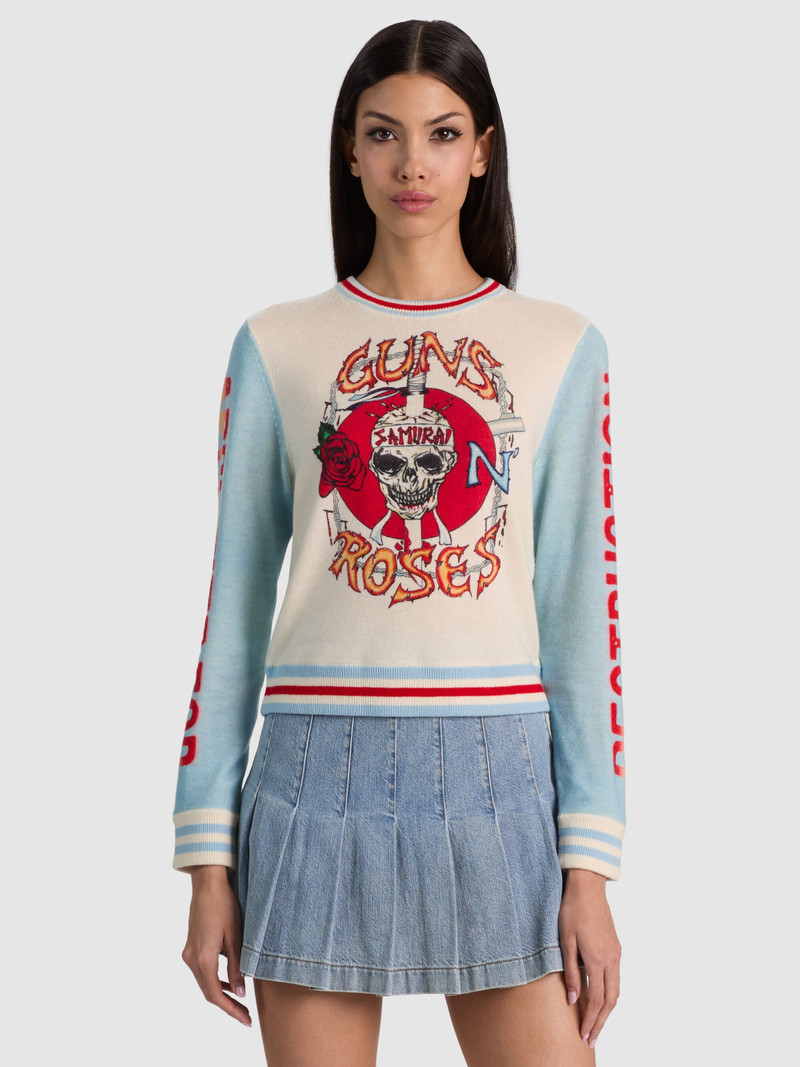 CAROLEE WOOL PRINTED PULLOVER - APPETITE FOR DESTRUCTION 2