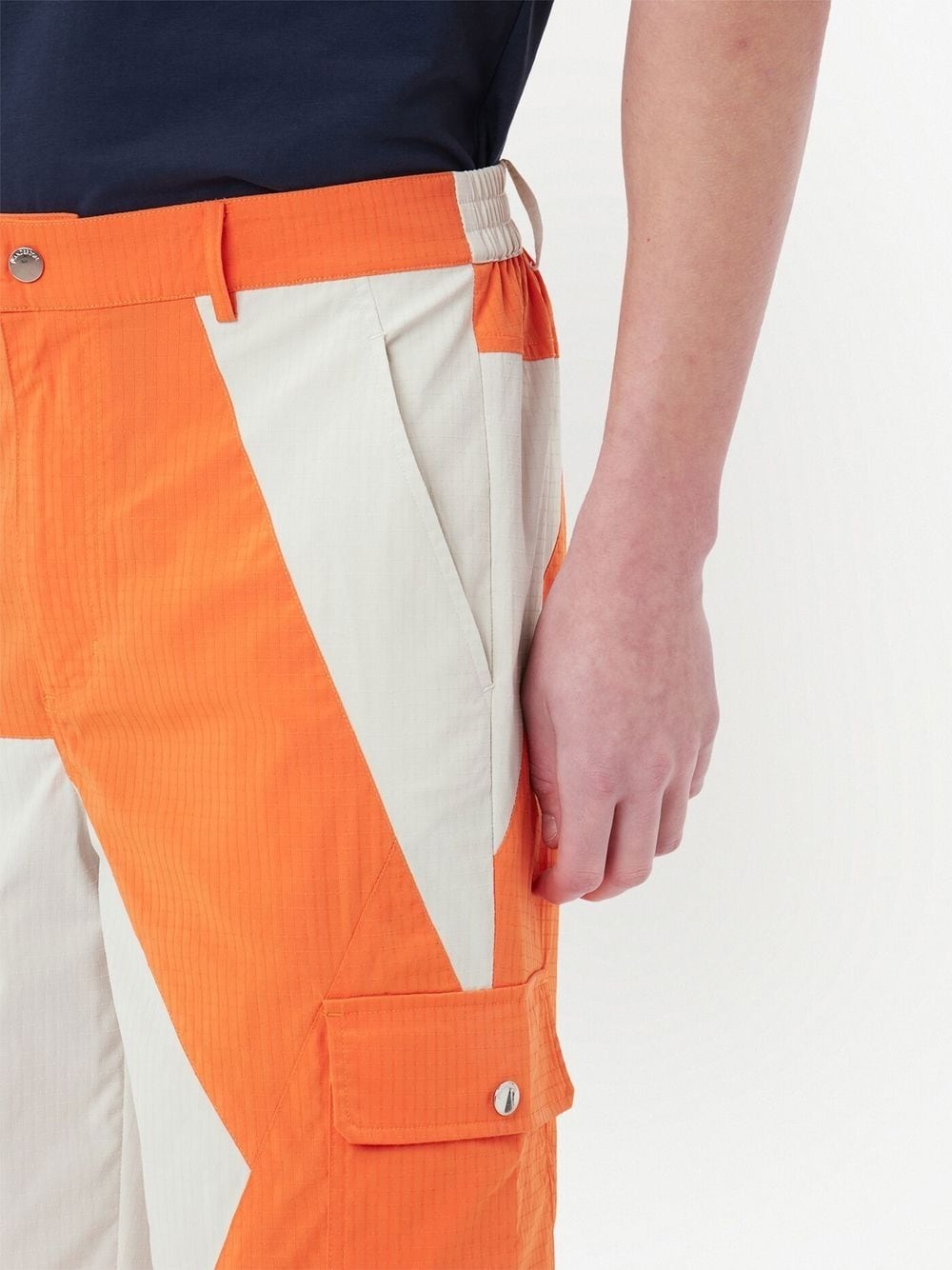 colour-block straight-leg trousers - 5