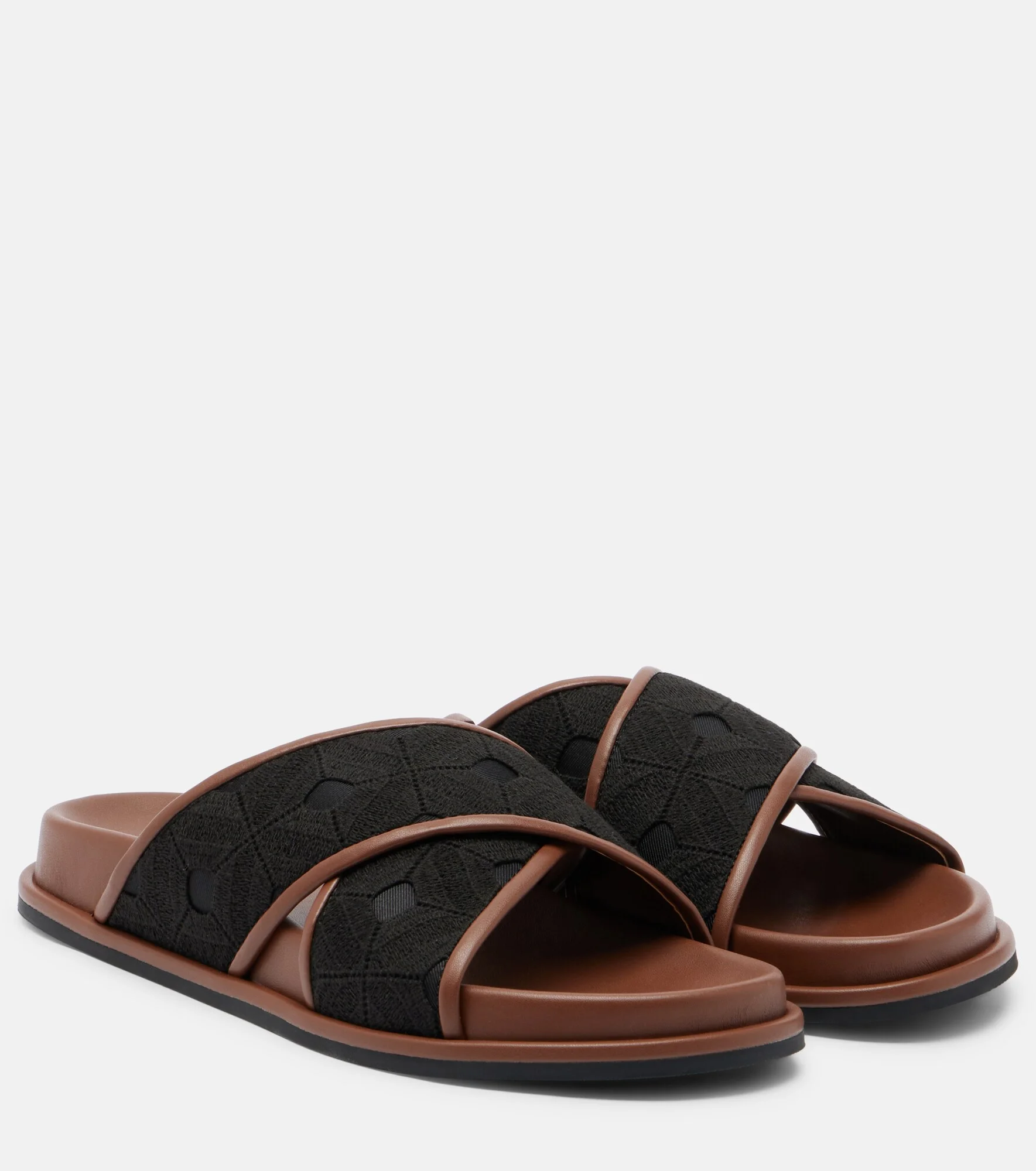 Peonie embroidered slides - 1