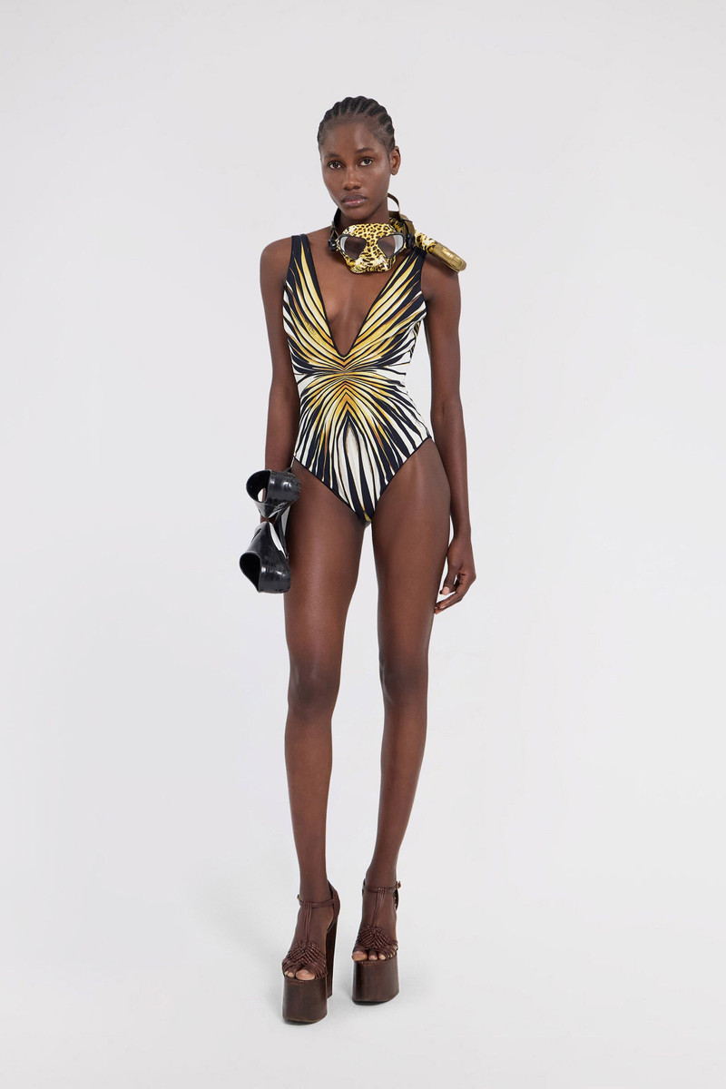 Roberto Cavalli Ray Of Gold Print Swimsuit One-Piece outlook