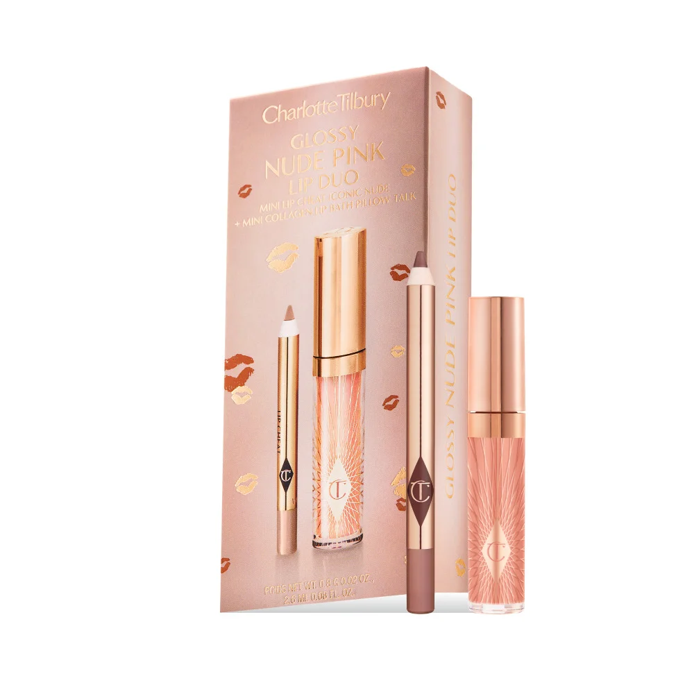 GLOSSY LIP DUO NUDE PINK - 1