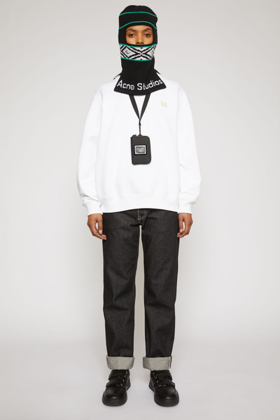 Acne Studios Crew neck sweatshirt optic white outlook