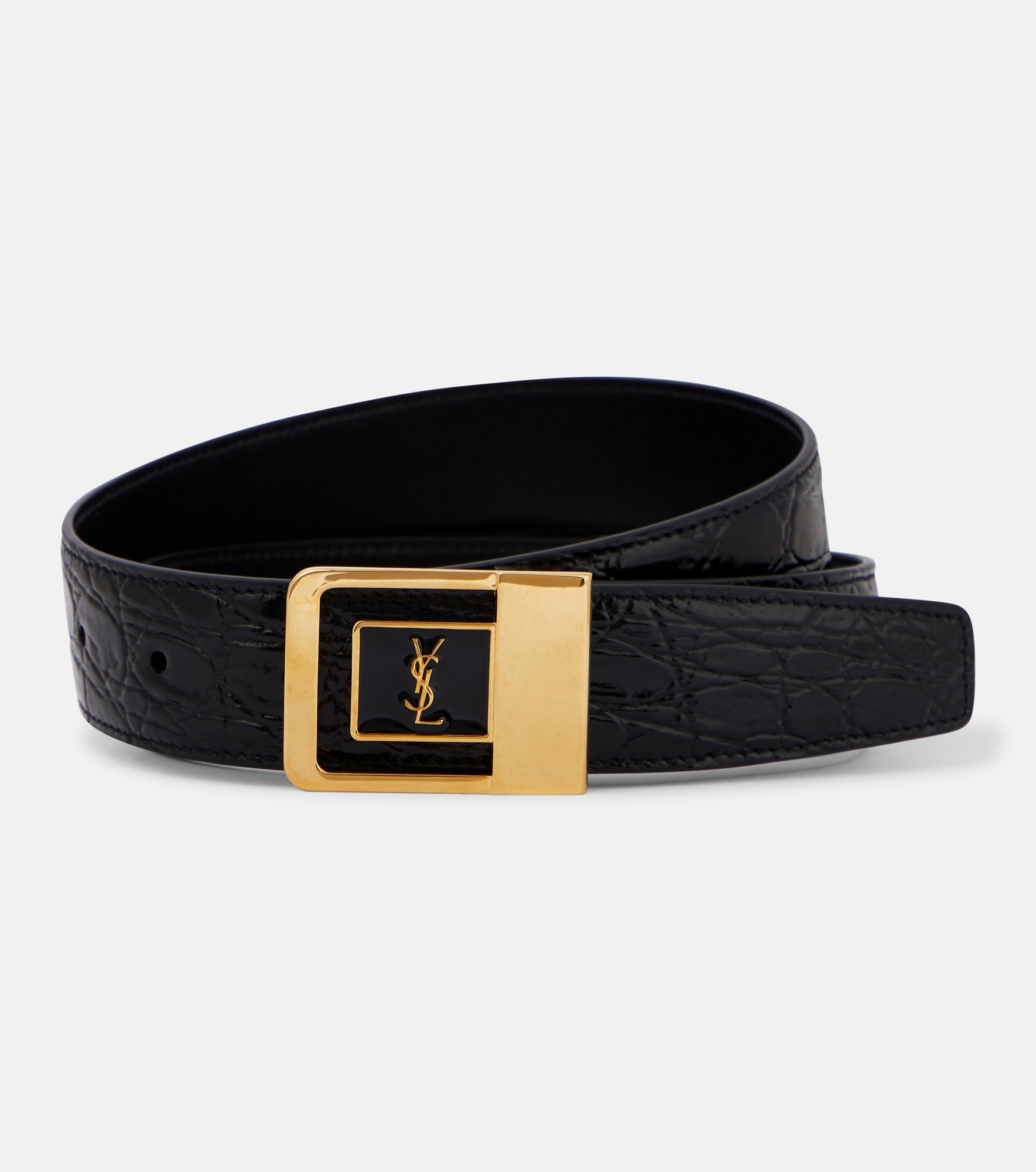 La 66 croc-effect leather belt - 1