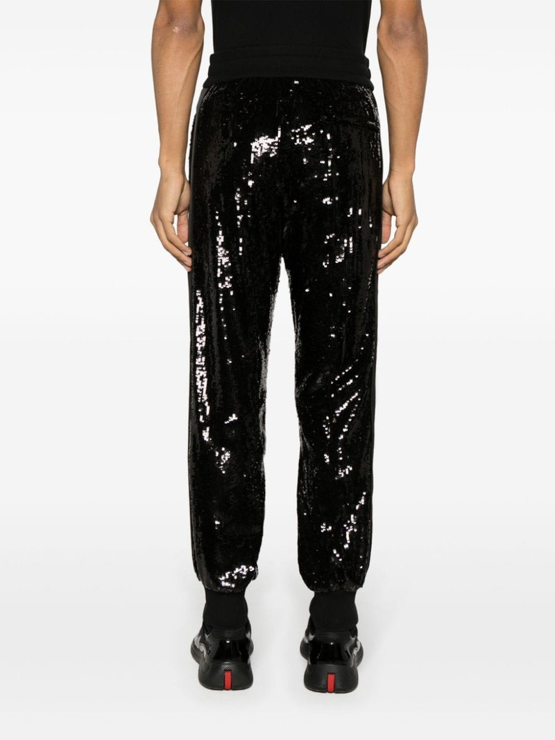 sequin-embellished side-panel trousers 4