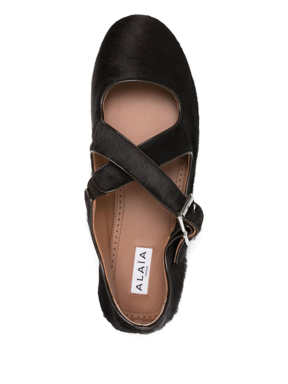 buckle cross-strap ballet flats - 4
