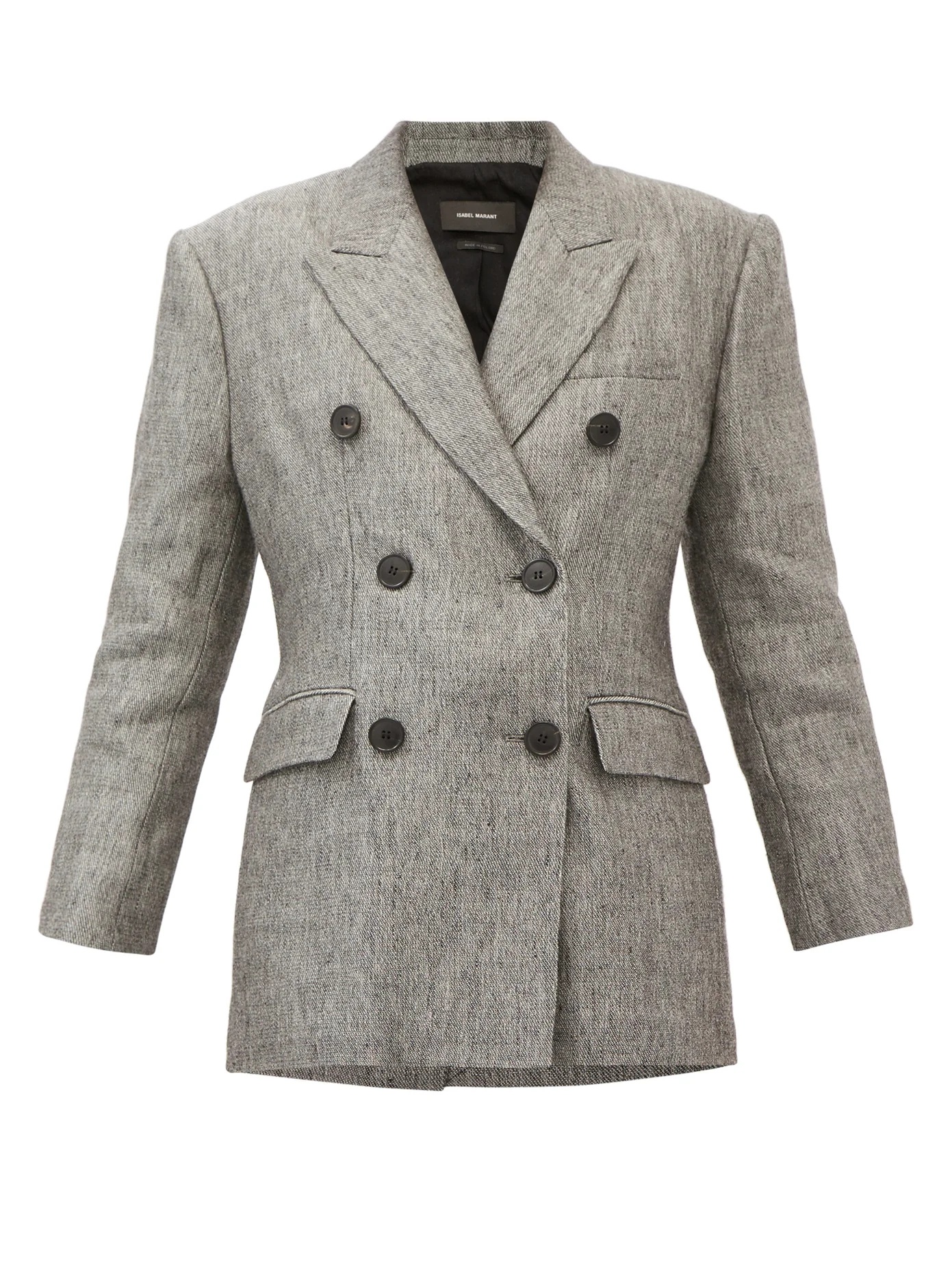 Lhermine double-breasted wool-blend jacket - 1