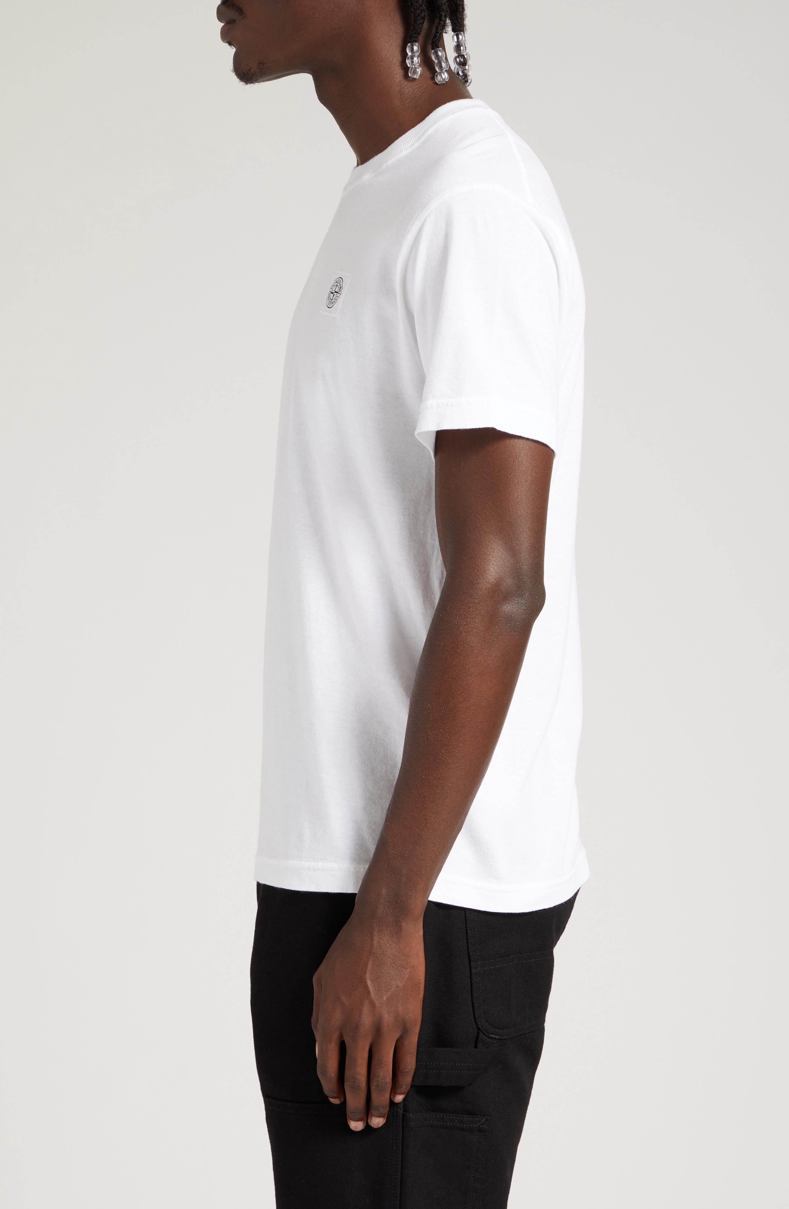 Logo Patch Cotton T-Shirt - 3