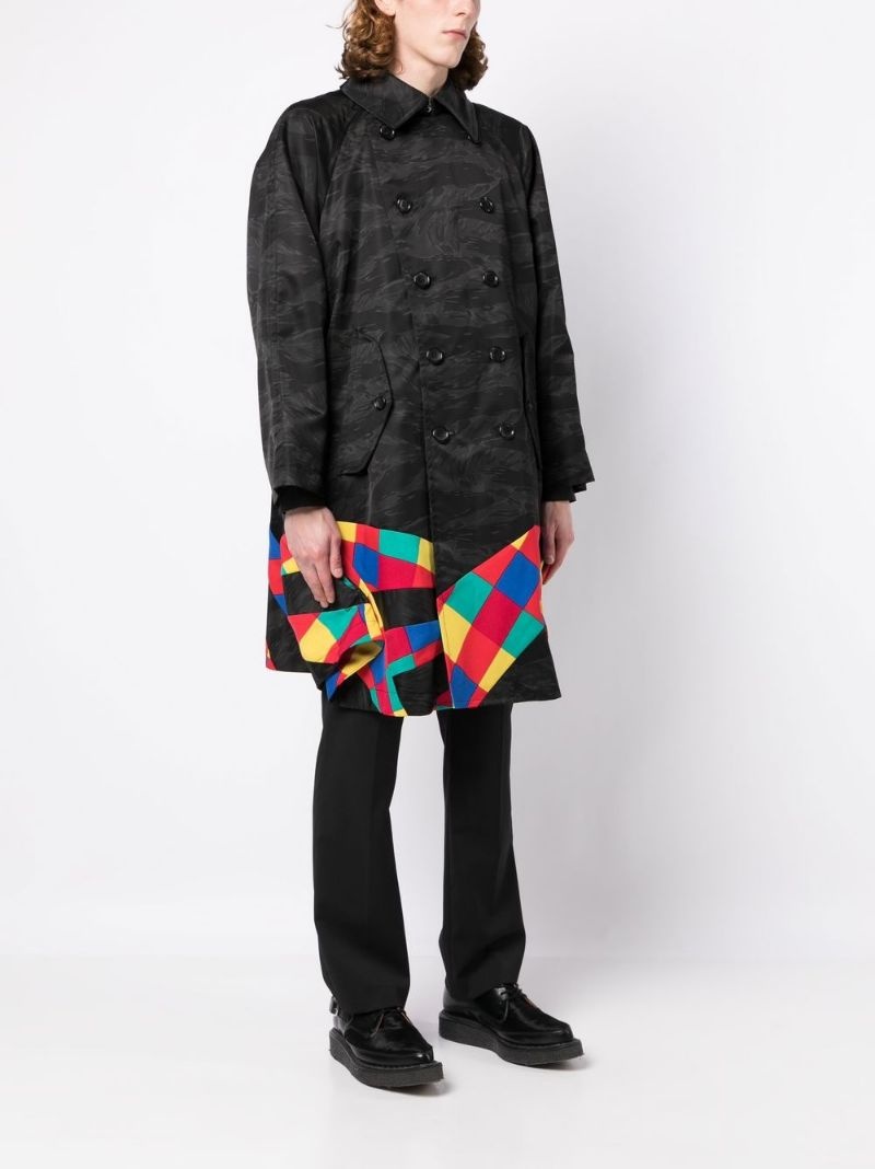 camouflage-print double-breasted coat - 3