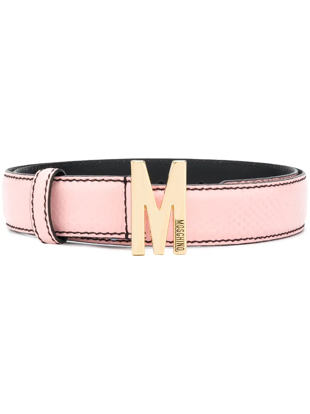 M buckle leather belt - 1