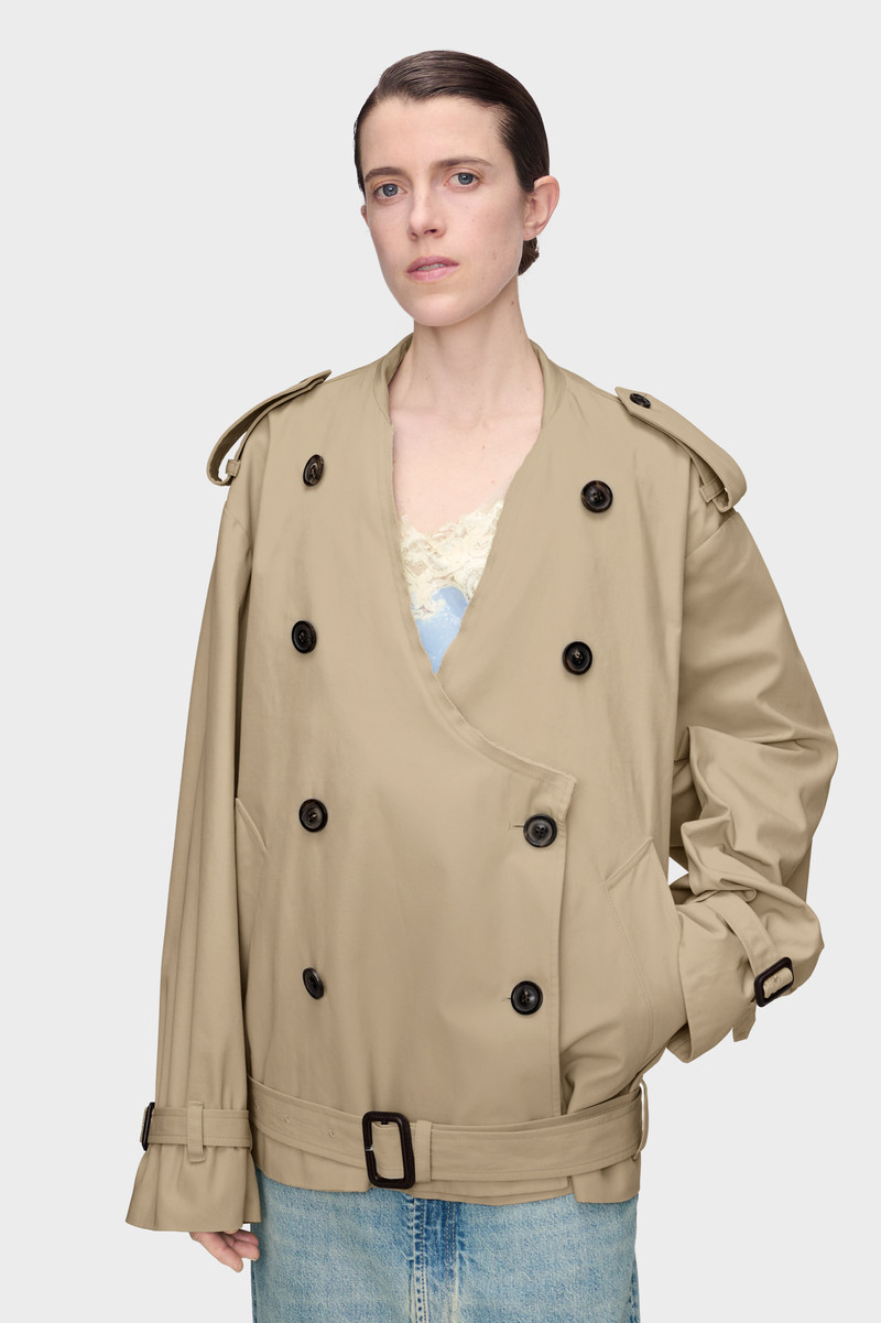 Folded Collar Cotton Caban 5