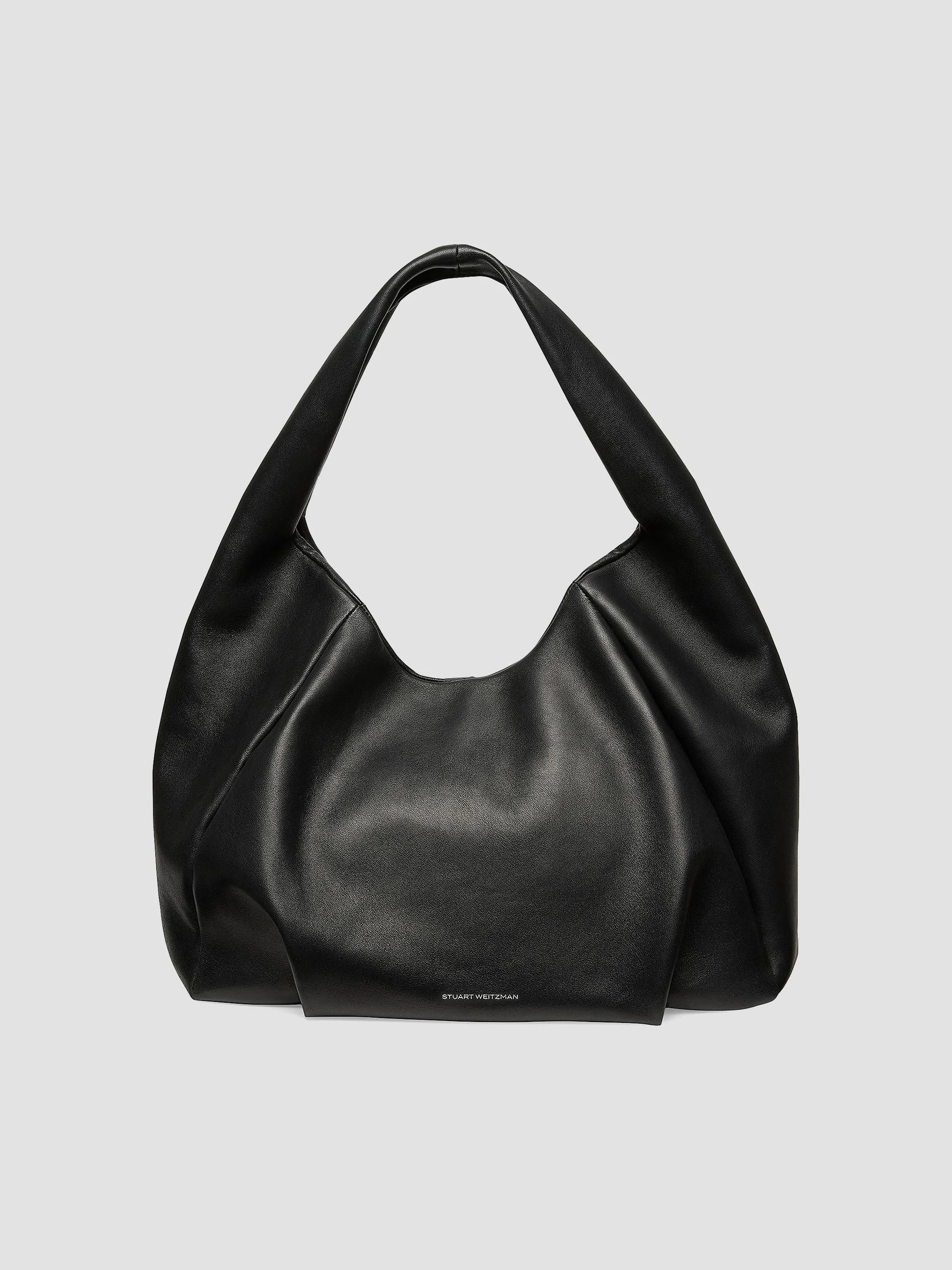 Women's Moda Leather Hobo Bag - Black - 1