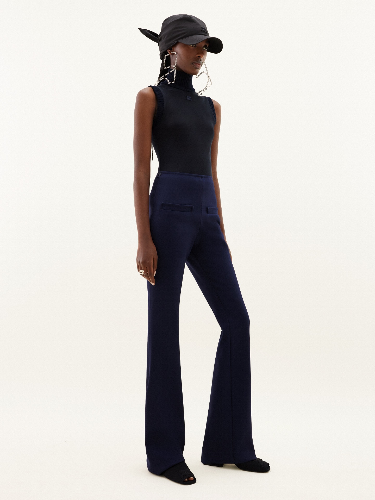 STRETCH BOOTCUT TROUSERS - 3