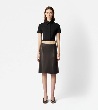 Tod's SKIRT IN LEATHER - BLACK outlook