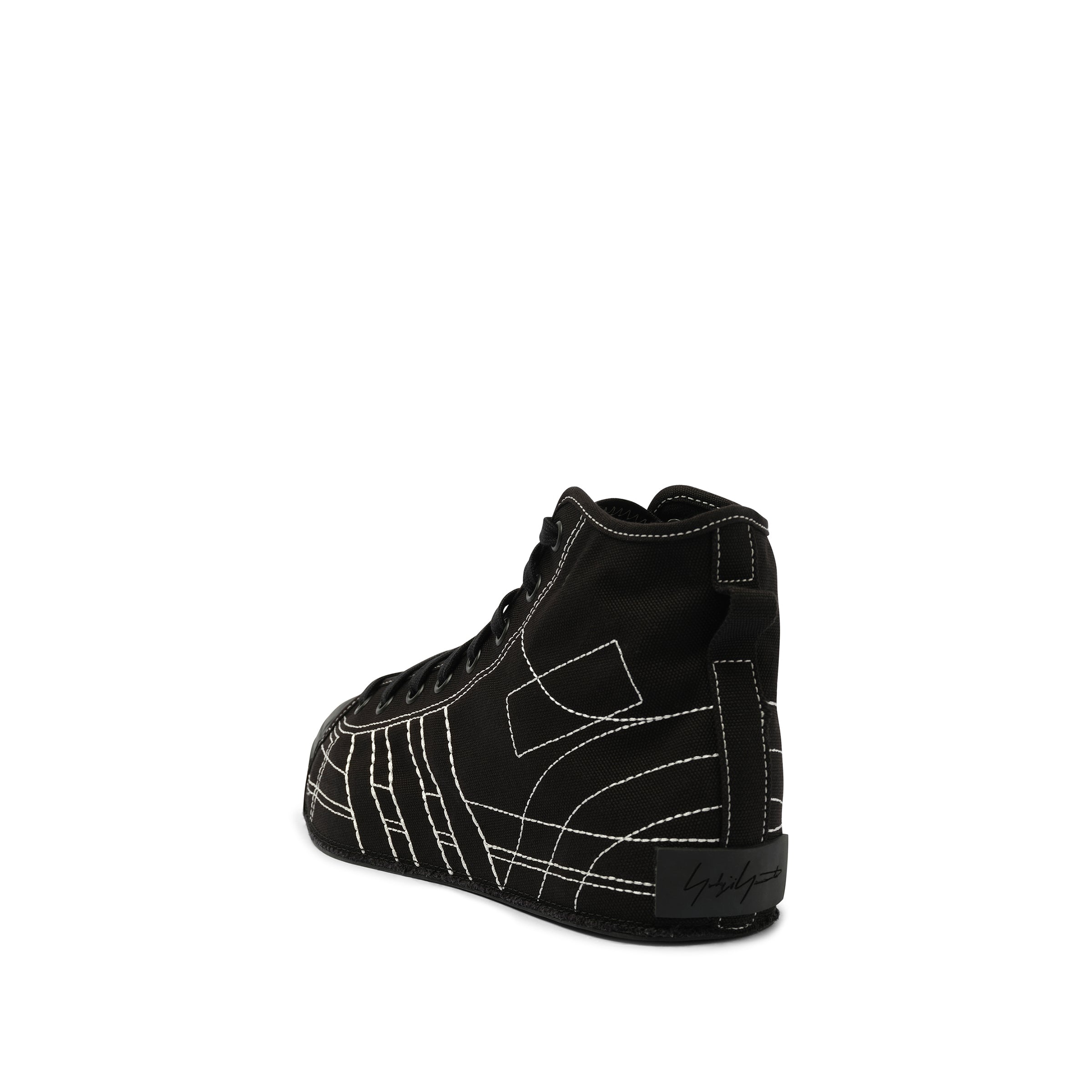 Nizza High Sneaker in Black/Off White - 3