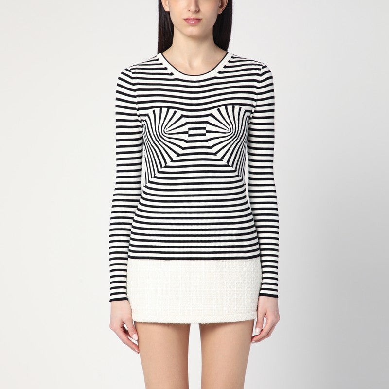 Marc Jacobs Black/white striped ribbed sweater - 1