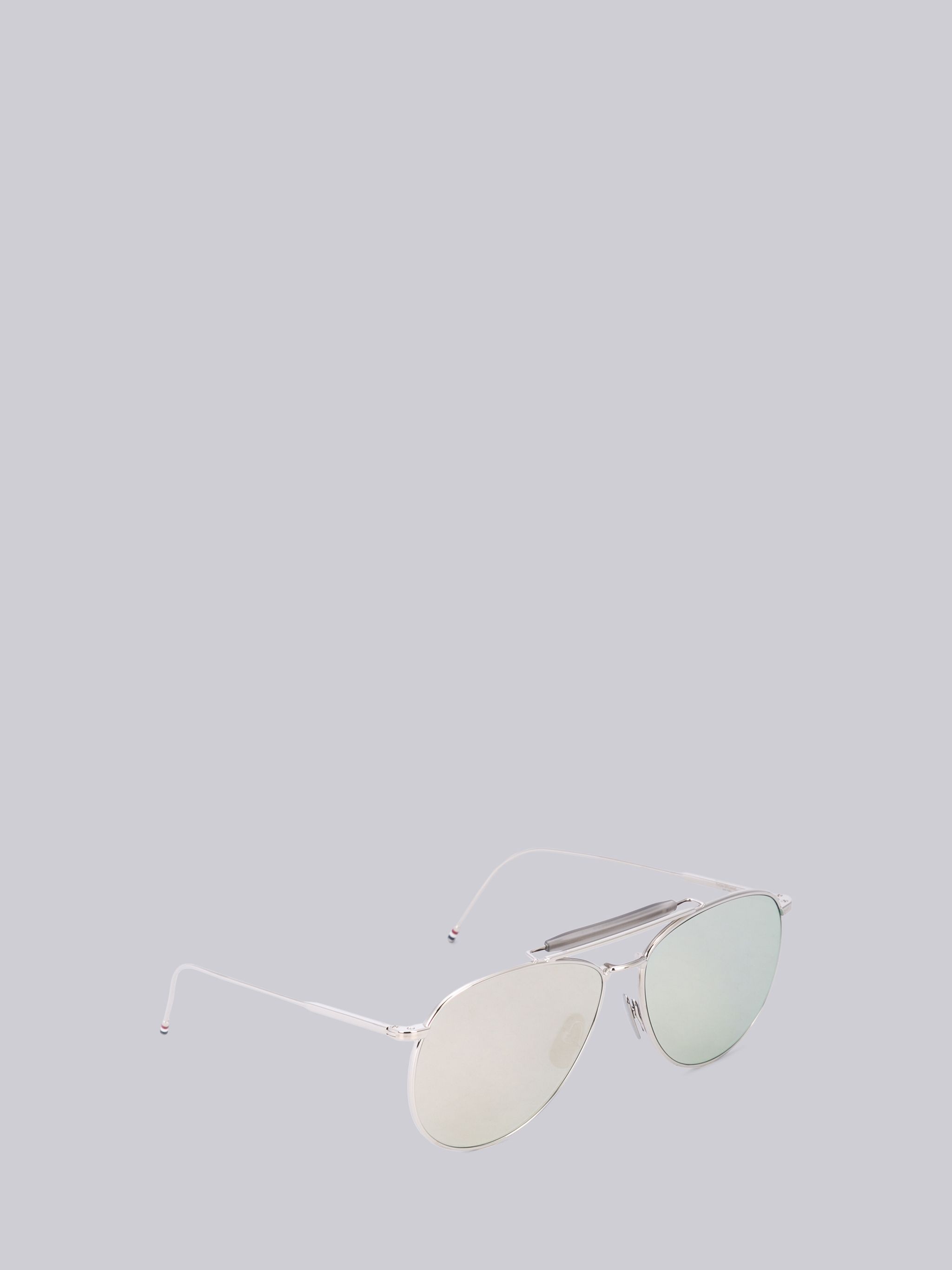 TB015- Silver Aviator Sunglasses - 4