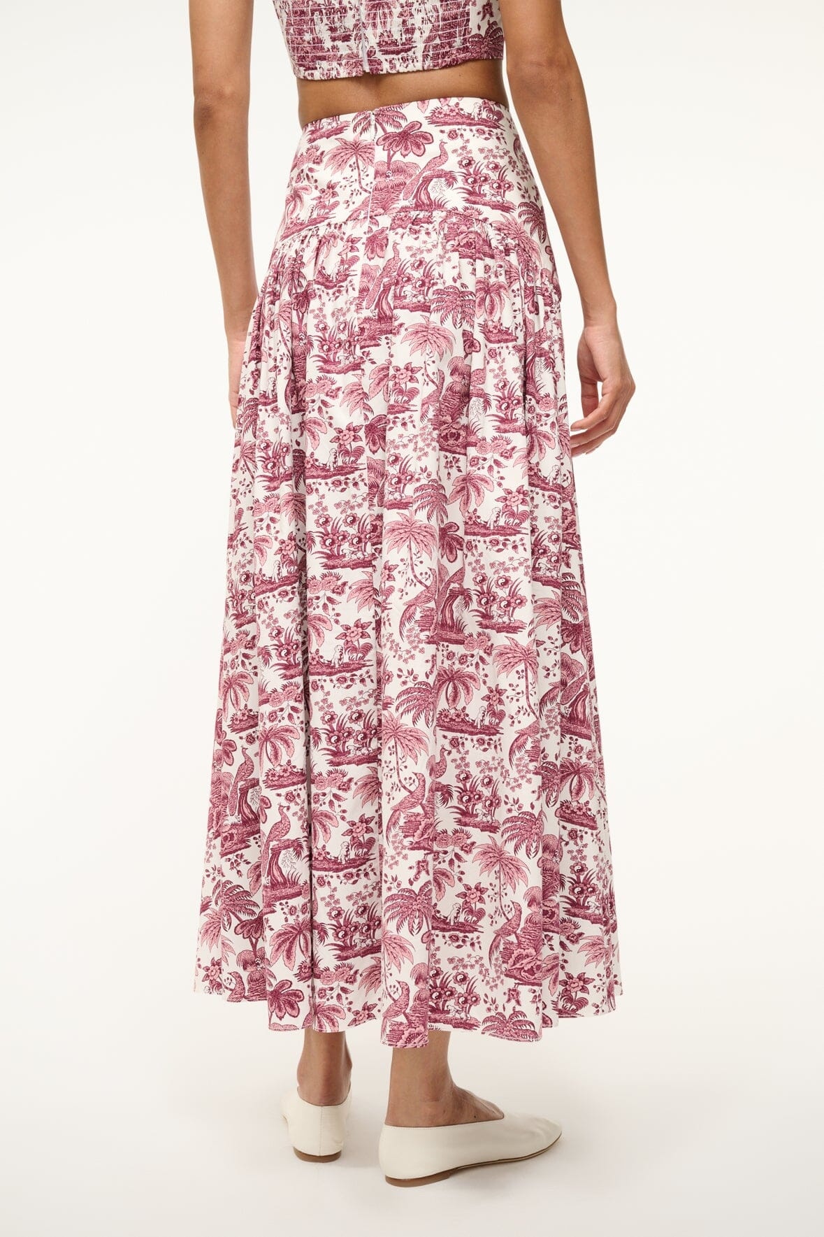 STAUD PROCIDA SKIRT BORDEAUX TOILE - 4