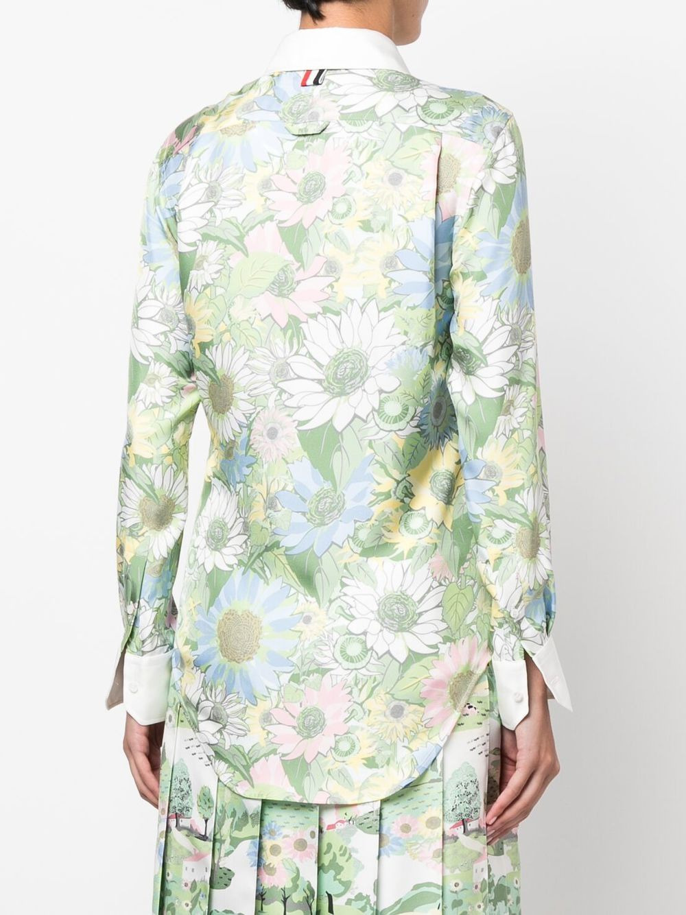 floral-print silk shirt - 4