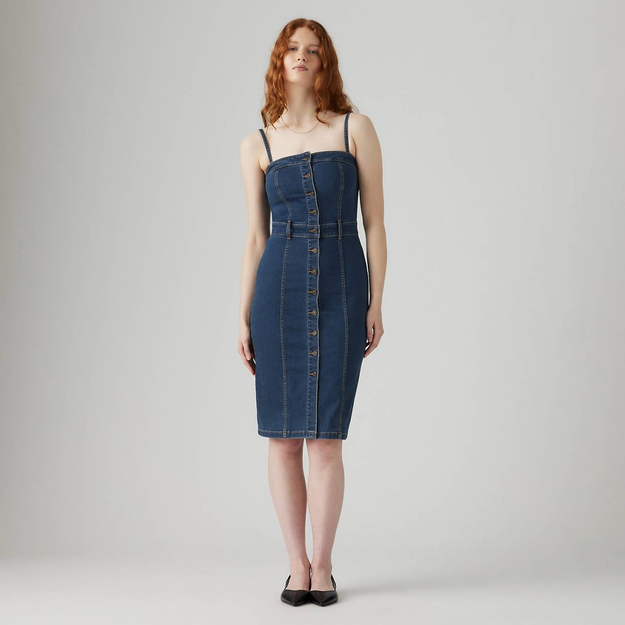 DENIM BUSTIER DRESS - 2