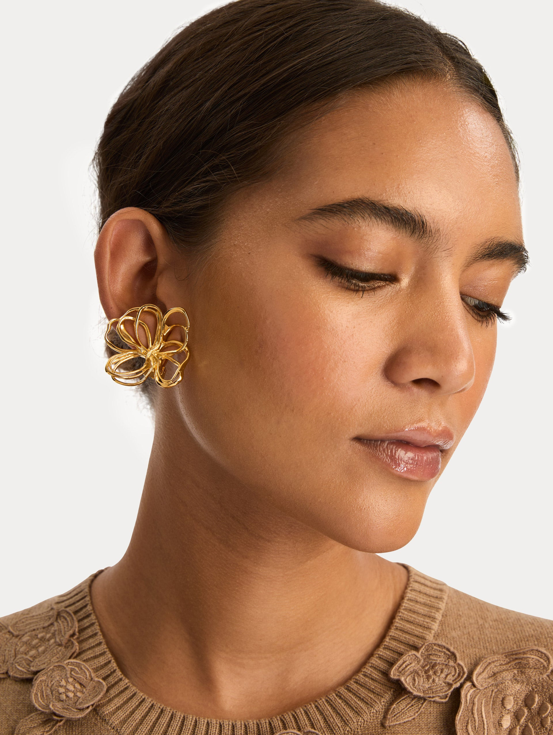 THREADED FLOWER EARRINGS - 3