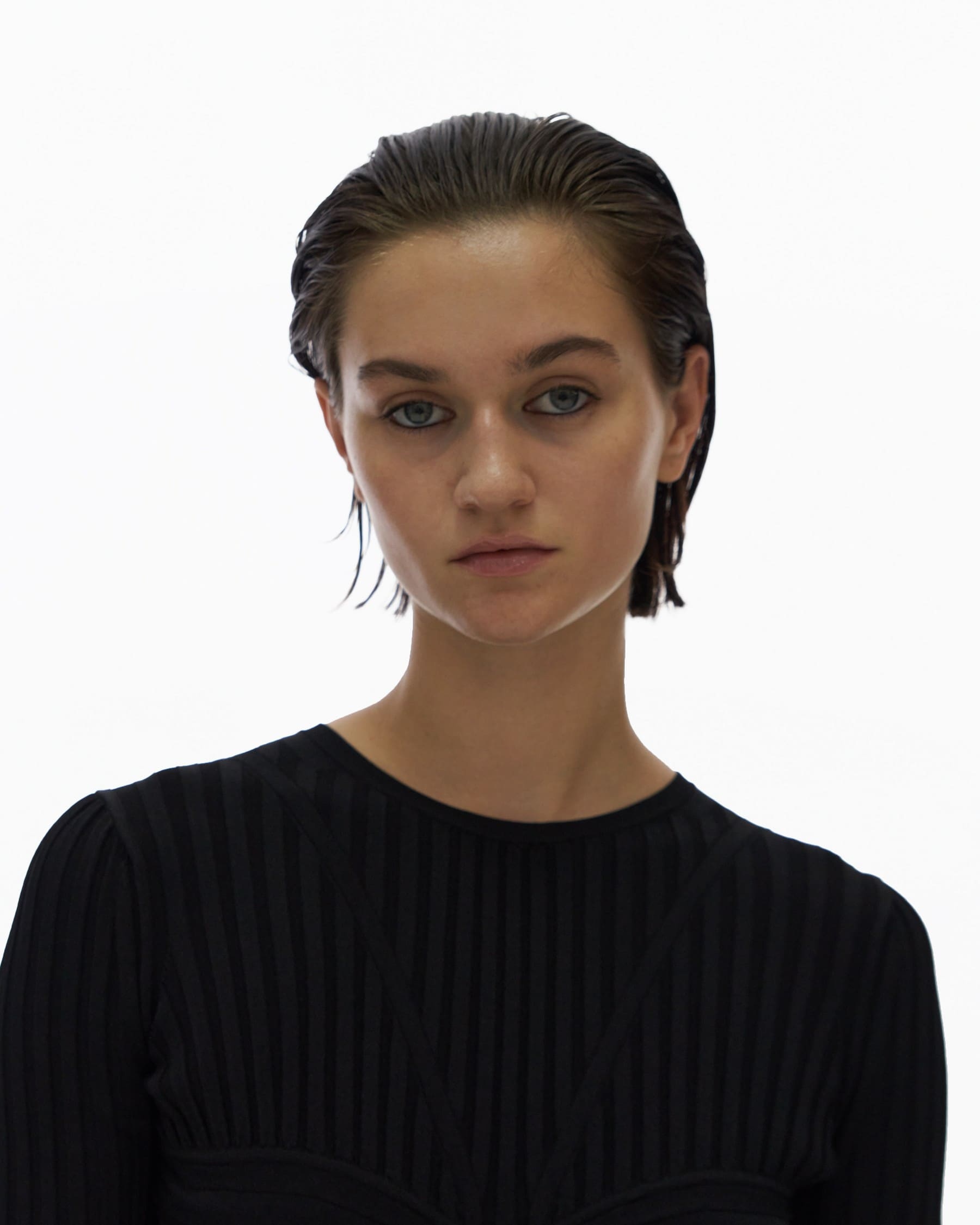 RIB BRA LONG-SLEEVE CREWNECK - 7