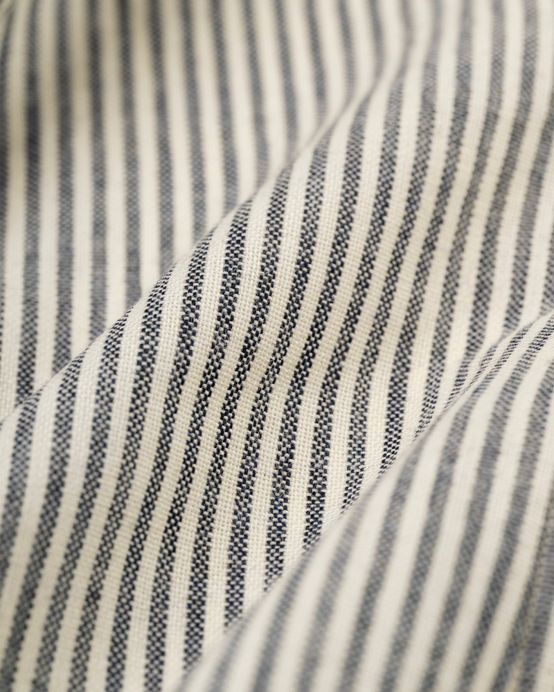 MADE-IN-USA CREAM & GREY OXFORD STRIPE FOX AIR WOOL SPORT COAT 4