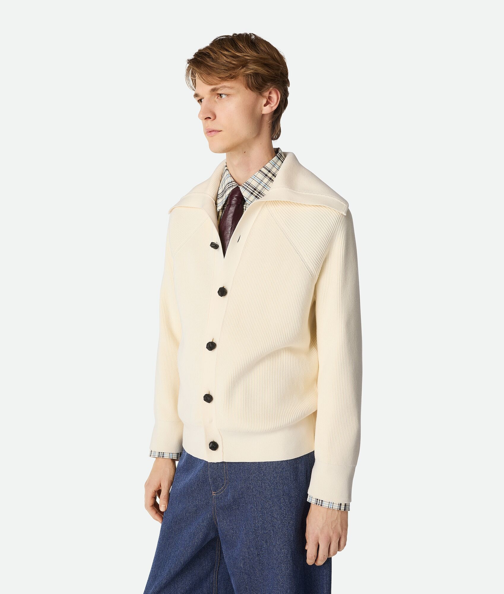 Cotton English Rib Cardigan - 2