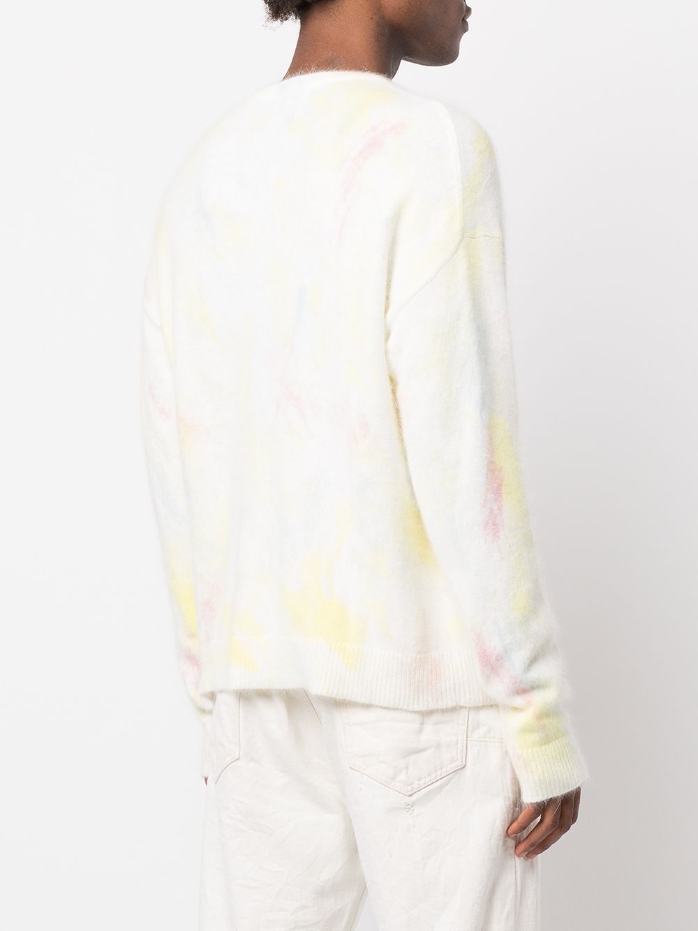 tie dye-print knitted jumper - 4