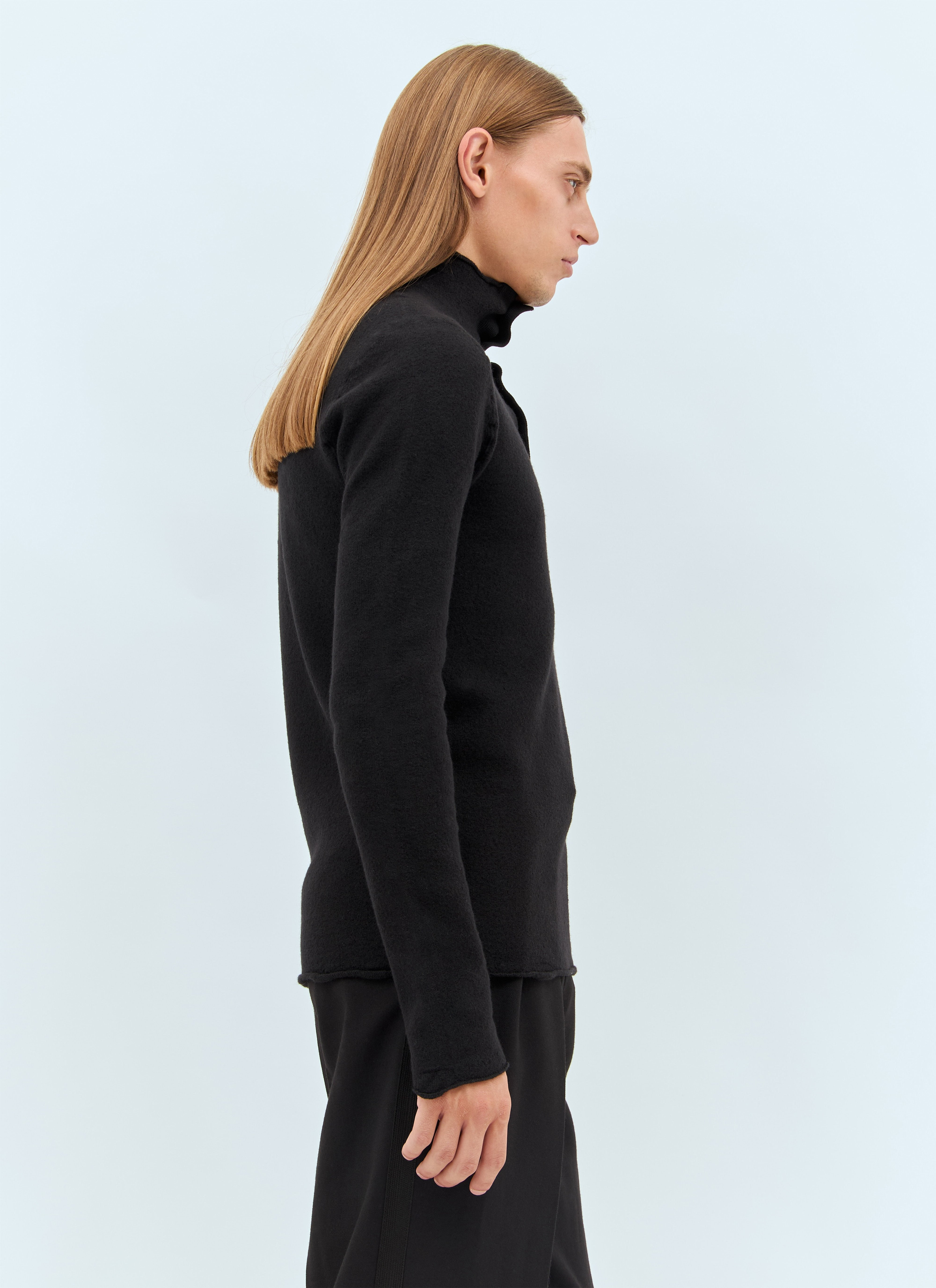 Bottega Veneta Men Distorted High Neck Wool Sweater - 5