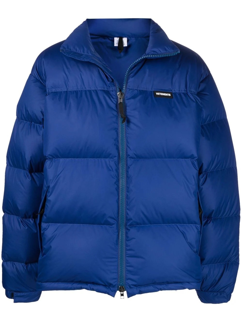 logo-patch puffer jacket - 1