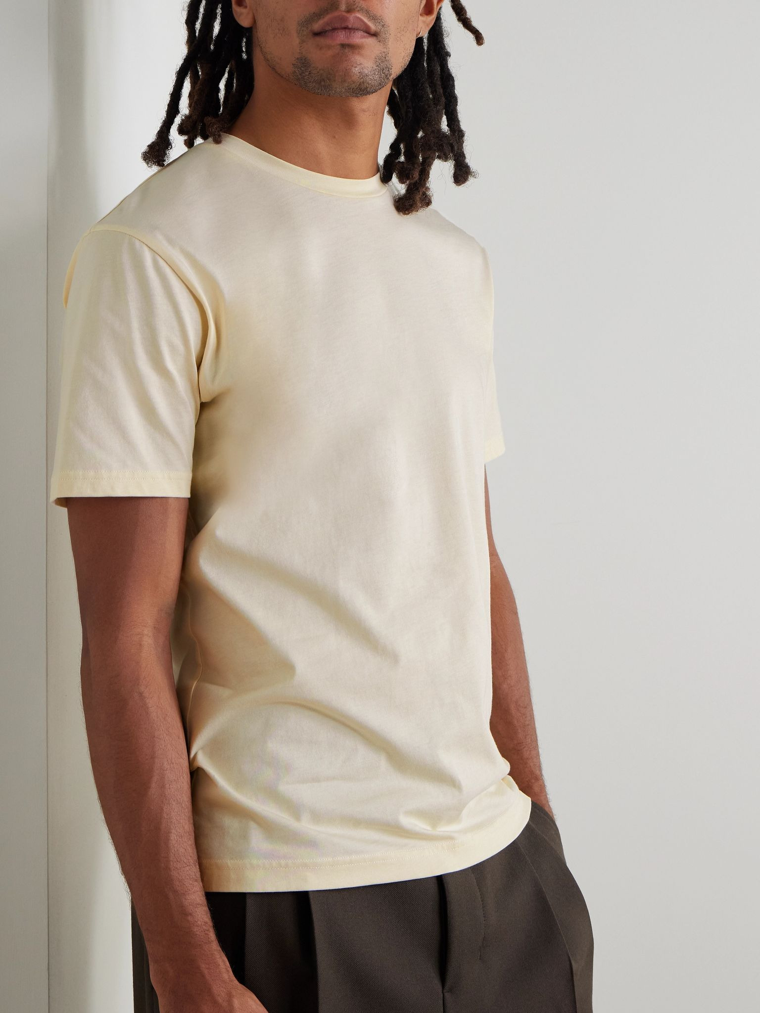 Riviera Cotton-Jersey T-Shirt Ecru - 3