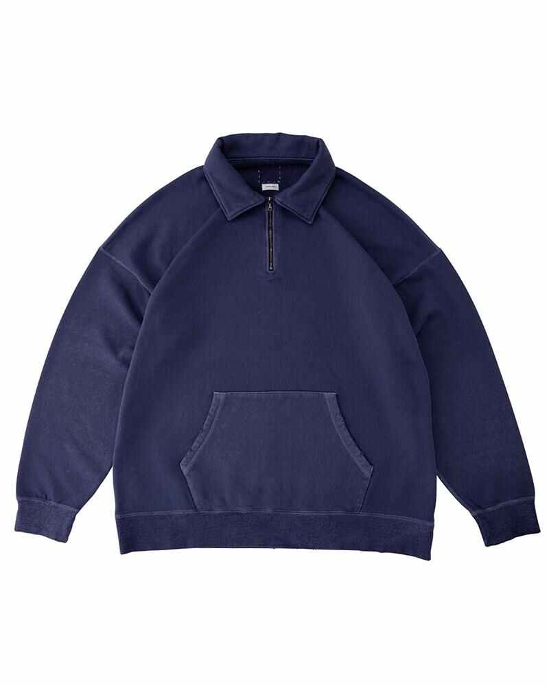 JUMBO SWEAT ZIP P.O. (UNEVEN DYE) NAVY - 1