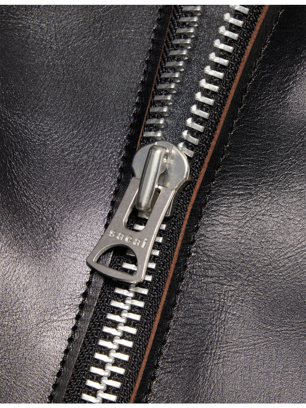 Sacai x Carhartt WIP Asymmetric-Zip Leather Jacket - 2