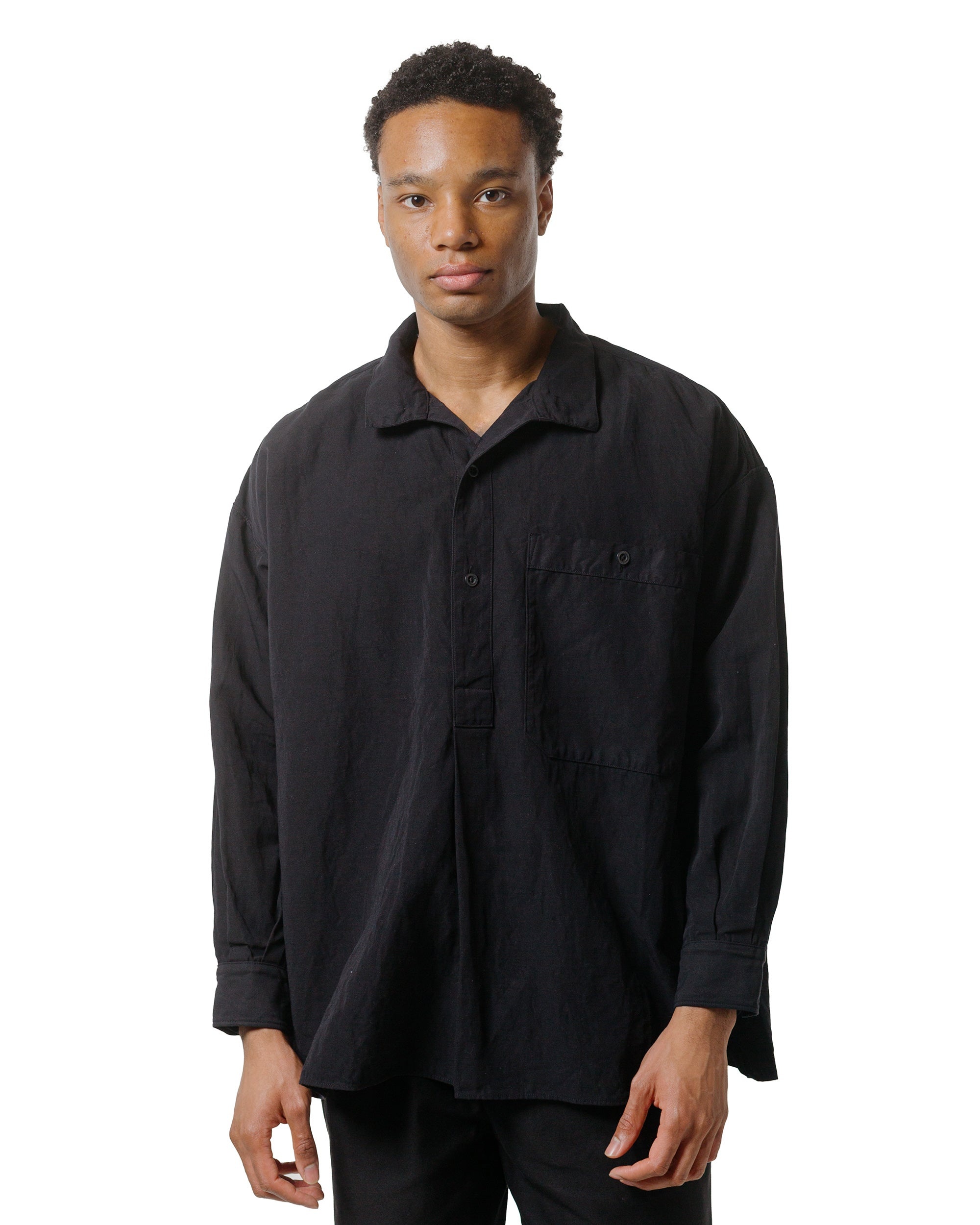 Standcollar Smock Ink Black - 5