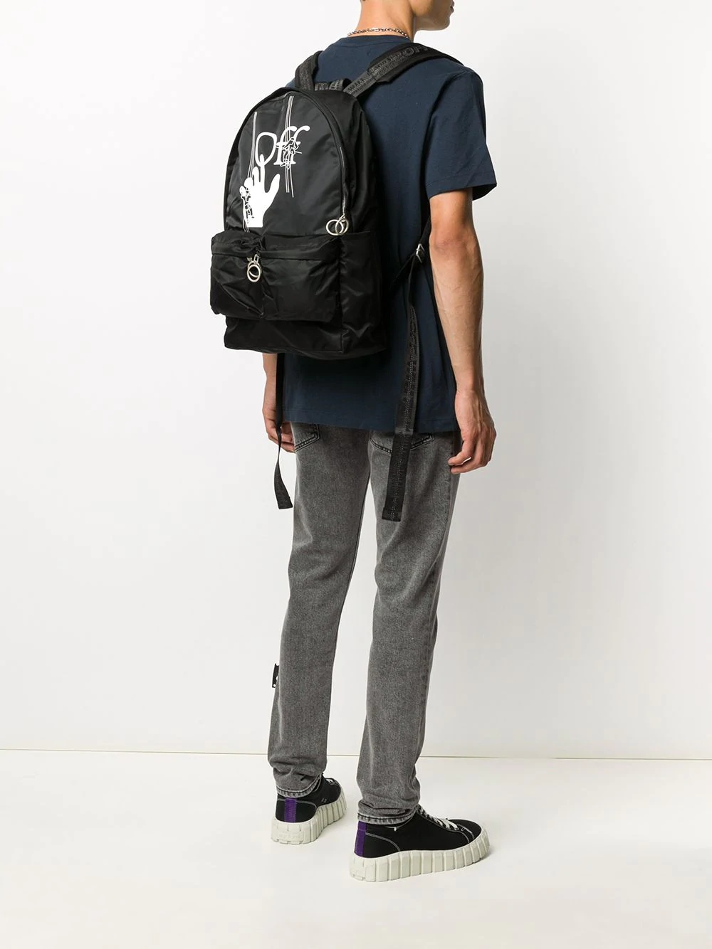 logo-print backpack - 2