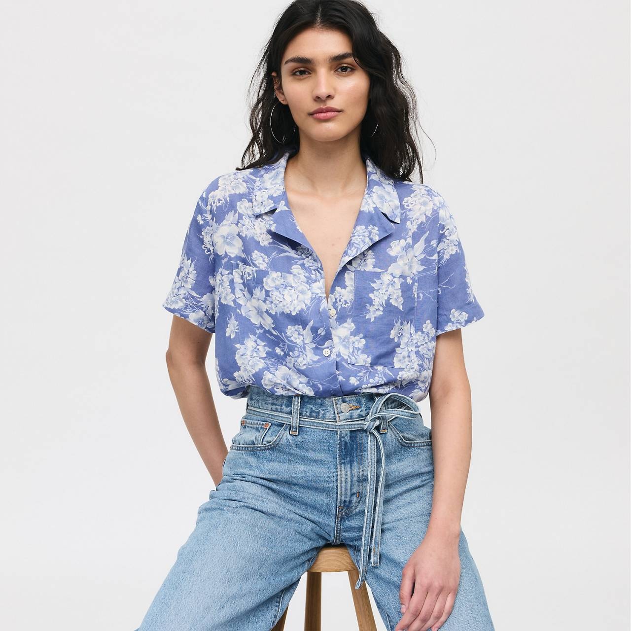 SONNY LINEN BLEND CAMP SHIRT - 3