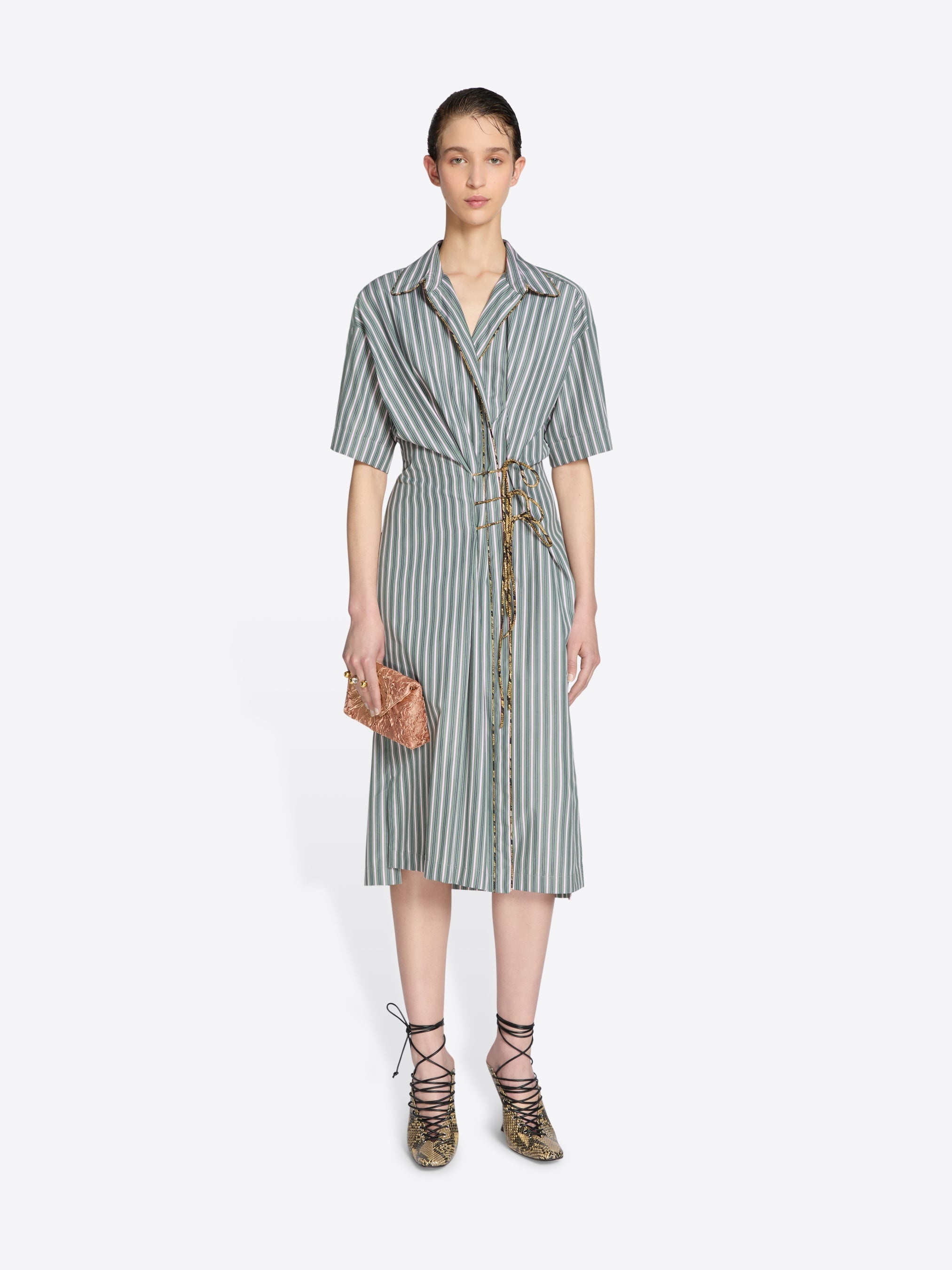 DRAPED COTTON DRESS - 2