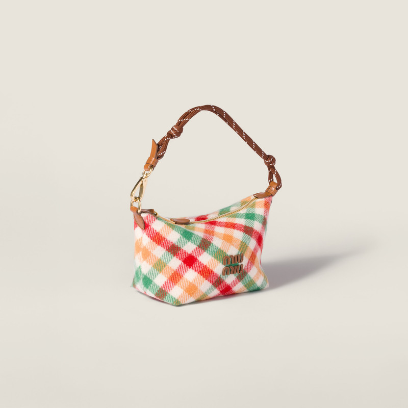 Miu Miu Plaid wool pouch outlook