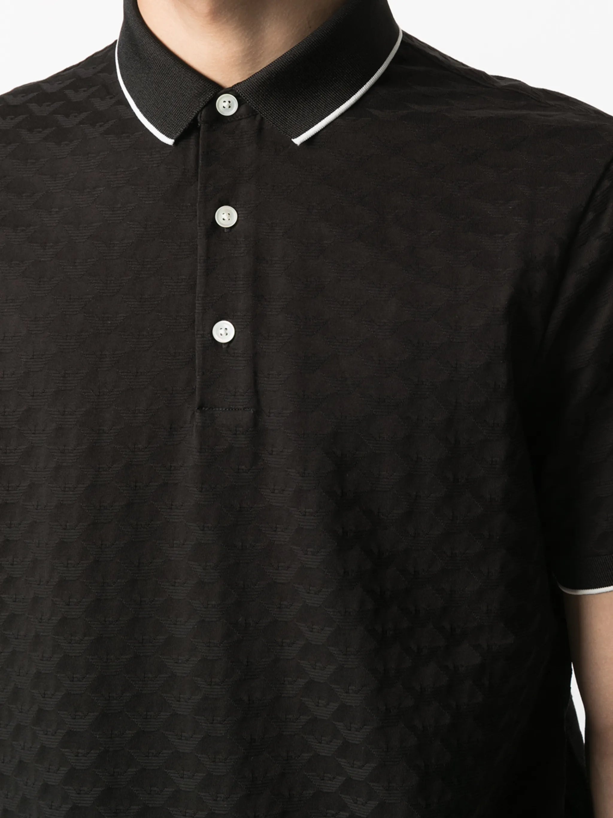 Emporio Armani Logo Embroidered Polo Shirt - 5