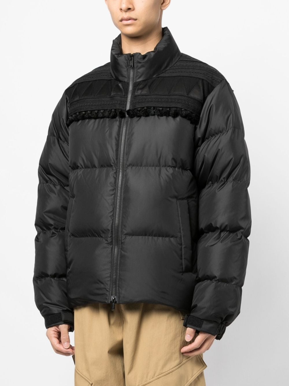 tassel-detail padded jacket - 3