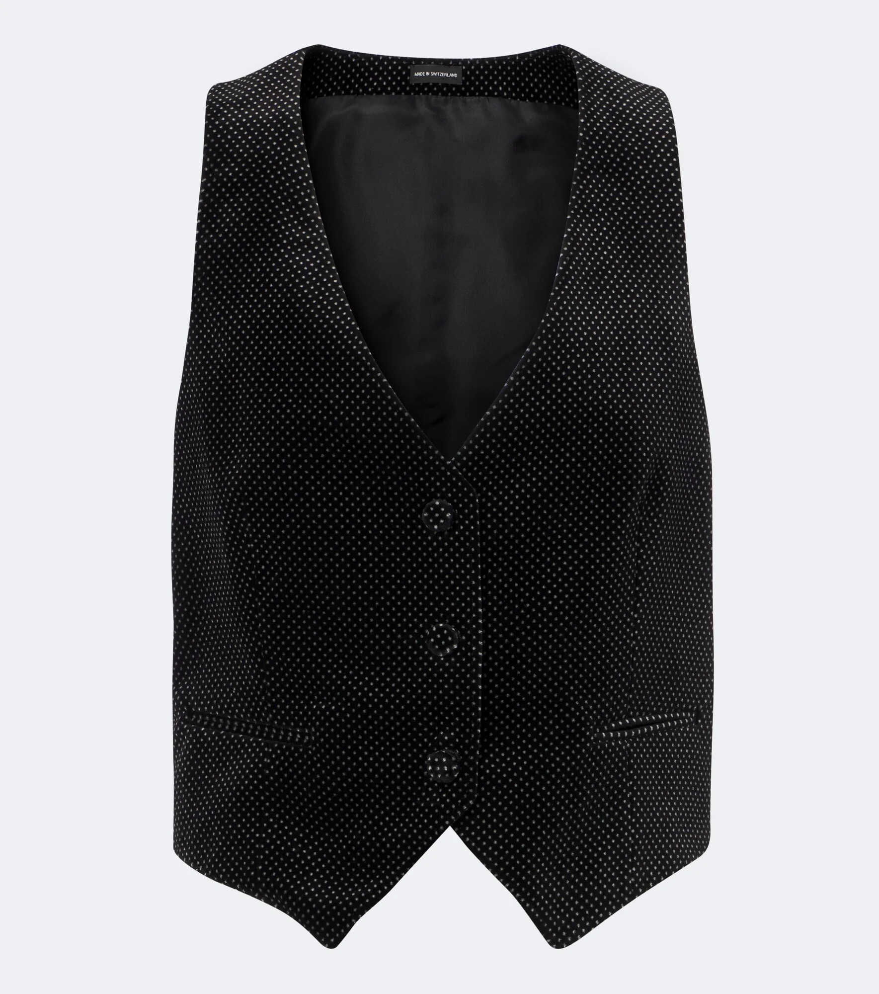 Polka-dot cotton velvet vest - 1