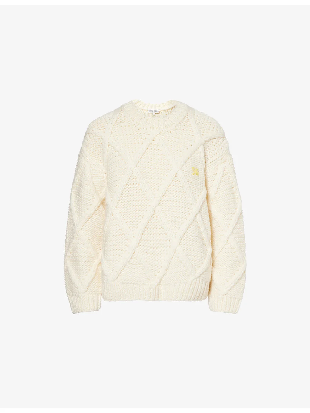 Logo-Embroidered Cable-Knit Jumper - 1