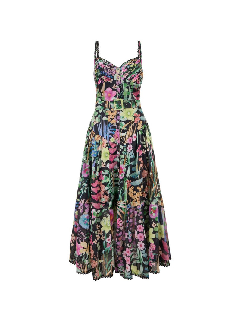 Cael floral-print belted dress 1